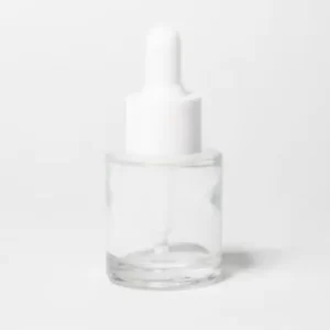 Gotero Blanco con Cuello Blanco 20 ml – Vidrio Natural