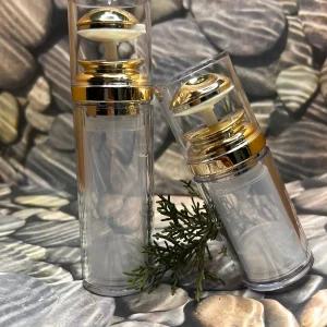 Envase Airless de 30 ml y 50 ml con Aro Oro Snap On